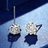 Certified very Fine Moissanite Earrings Stud Women 1ct 2ct 3ct Sterling Silver 925 3 Layers White Gold Plated Luxury Jewelry New