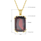 Black Garnet Pendant with 14K Gold Plated sterling silver Necklace