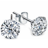 Diala 4MM Round Swarovski Stud Earrings