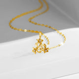 With Certificate Moissanite Flower Necklace Gold For Women Natural Stone Pendant Diamond Jewellery With Chain