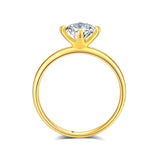 Authentic certified 18k Gold Ring with 1 Carat Moissanite Diamond, Luxurious Jewelry for a Special occasions