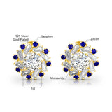 Luxury Designer 2ct Moissanite Earrings With Certificate Yellow Gold Jewelry For Women 100% Pass Diamnd Tester Trenging Gift Hot