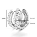 Luxury Round Brilliant Moissanite Diamond Hoop Earrings For Women 925 Sterling Silver Trending Jewelry Wedding Gift For Girls NW