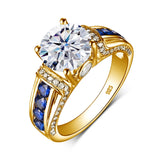 Certified D Color VVS1 2ct Moissanite Diamond Ring For Women 925 Sterling Silver Good Quality