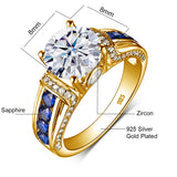 Certified D Color VVS1 2ct Moissanite Diamond Ring For Women 925 Sterling Silver Good Quality