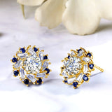 Luxury Designer 2ct Moissanite Earrings With Certificate Yellow Gold Jewelry For Women 100% Pass Diamnd Tester Trenging Gift Hot