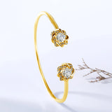 Bracelet 6.5mm 2ct Moissanite Bangle For Women Pure 925 Silver Gold Color Pass Diamond Test Certified