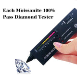 With Certificate Water Drop Moissanite Ring For Women 100% Pass Diamond Tester Shiny Silver Jewelry Handmade Wedding Gift Trend