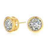 Trend Real Gold Earrings 18k Certifid Elegant Women 1ct Moissanite Diamond Earrings Stud Luxury For Wedding Fine Jewelry New