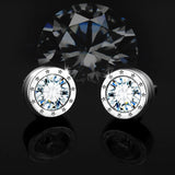 Round Cut 1ct Moissanite Earrings With Certificate 100% Silver 925 diamond Earring Stud